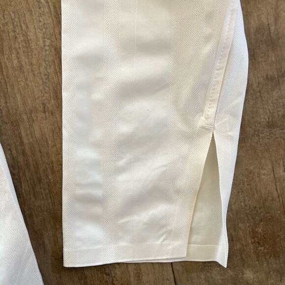 ATHLETA Urbanite Textured Tide Stripe Sea Salt Button Up Long Sleeve Top Small P - Picture 7 of 9